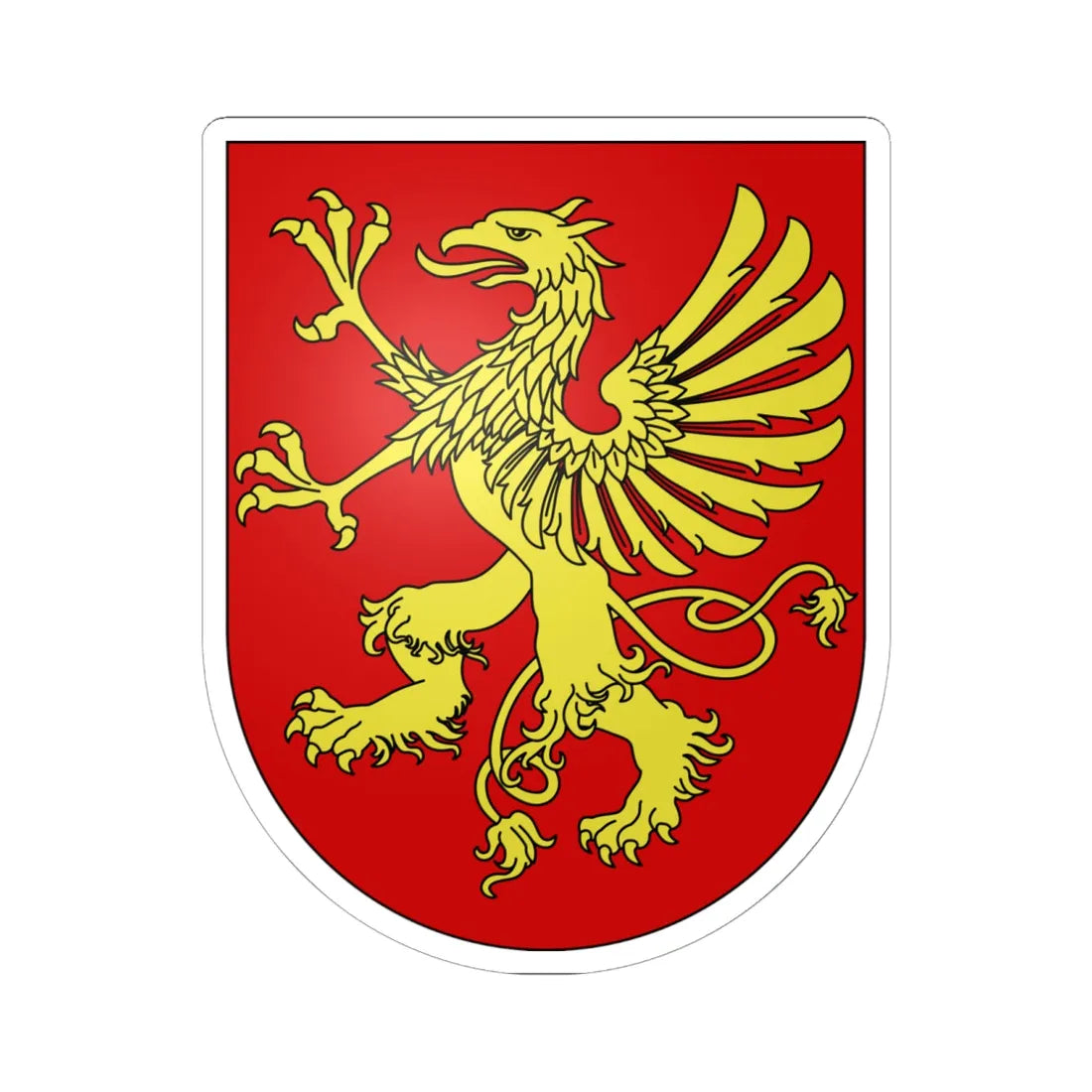 Choulex-coat of arms (Switzerland) (Coat of Arms) STICKER Vinyl Kiss-Cut Decal 6 Inch White - The Sticker Space