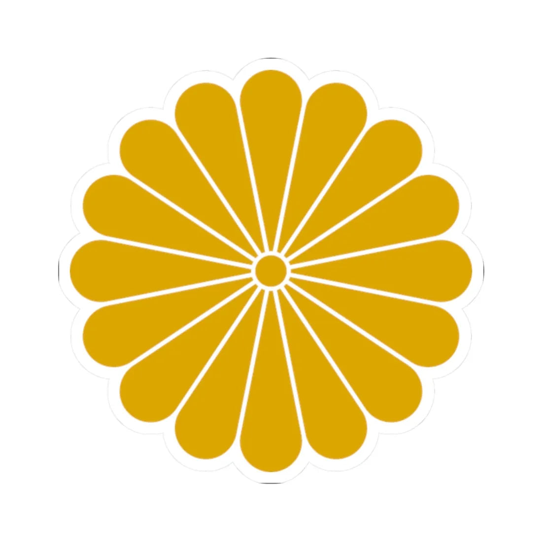 Chrisanthemum Seal passport (Japan) (Coat of Arms) STICKER Vinyl Kiss-Cut Decal 2 Inch White - The Sticker Space