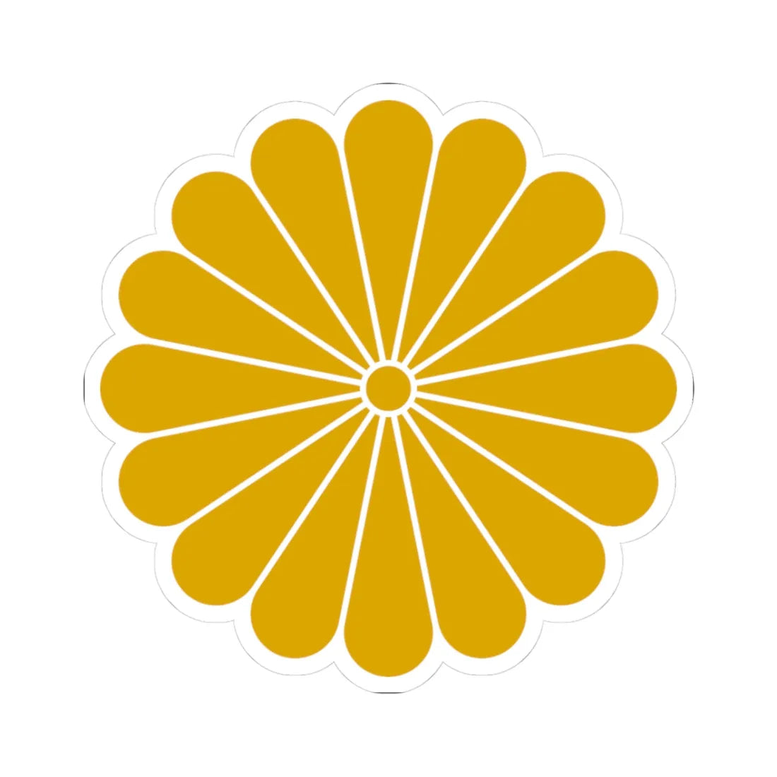 Chrisanthemum Seal passport (Japan) (Coat of Arms) STICKER Vinyl Kiss-Cut Decal 3 Inch White - The Sticker Space