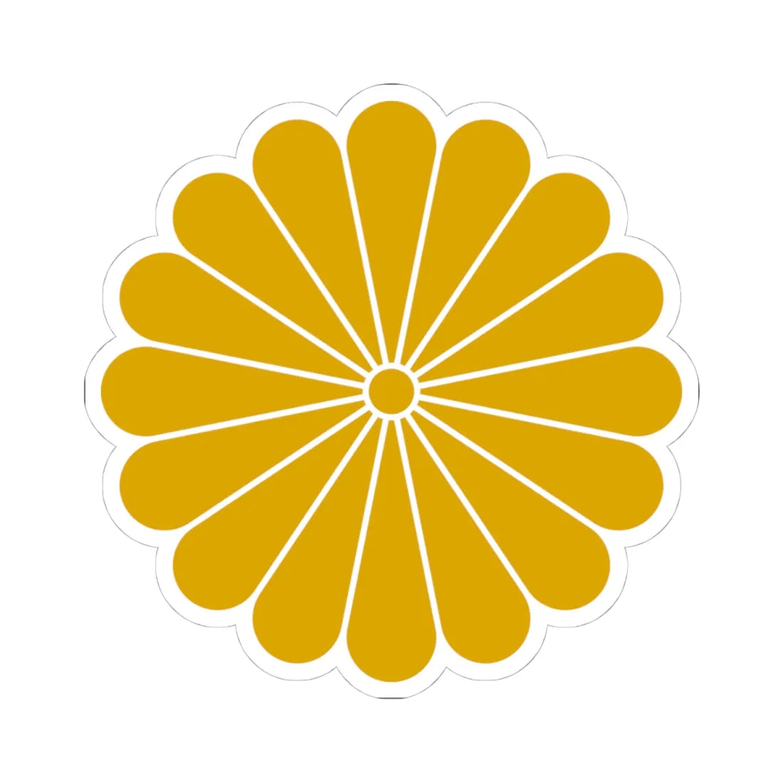 Chrisanthemum Seal passport (Japan) (Coat of Arms) STICKER Vinyl Kiss-Cut Decal 4 Inch White - The Sticker Space