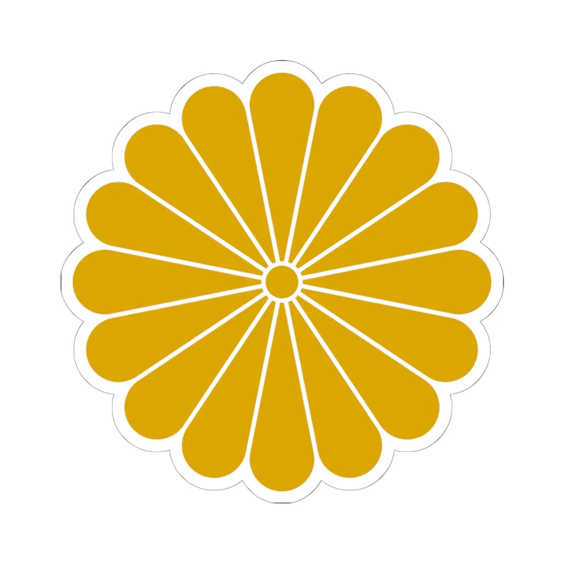 Chrisanthemum Seal passport (Japan) (Coat of Arms) STICKER Vinyl Kiss-Cut Decal 6 Inch White - The Sticker Space