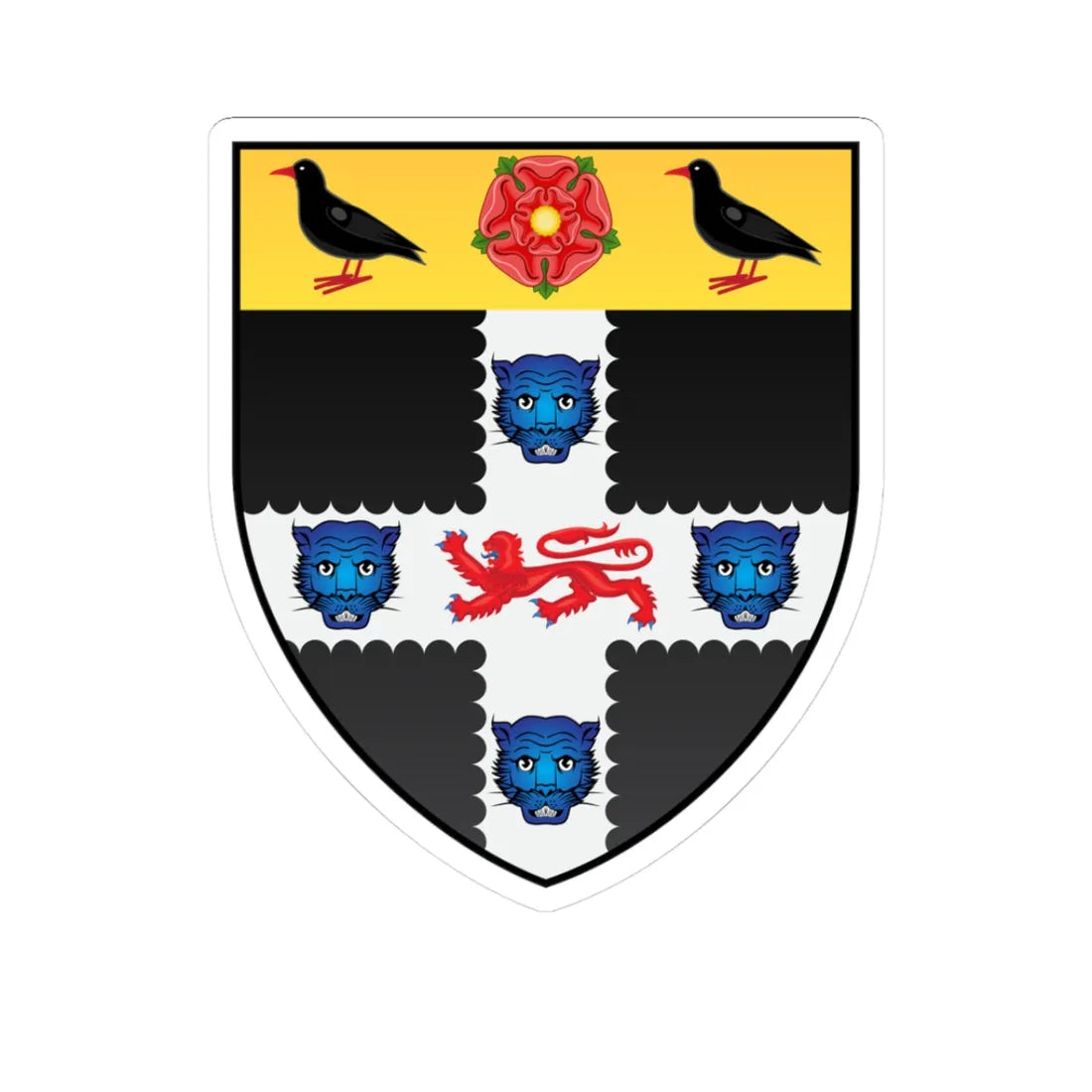 Christ Church Oxford Coat Of Arms (England) (Coat of Arms) STICKER Vinyl Kiss-Cut Decal 3 Inch White - The Sticker Space