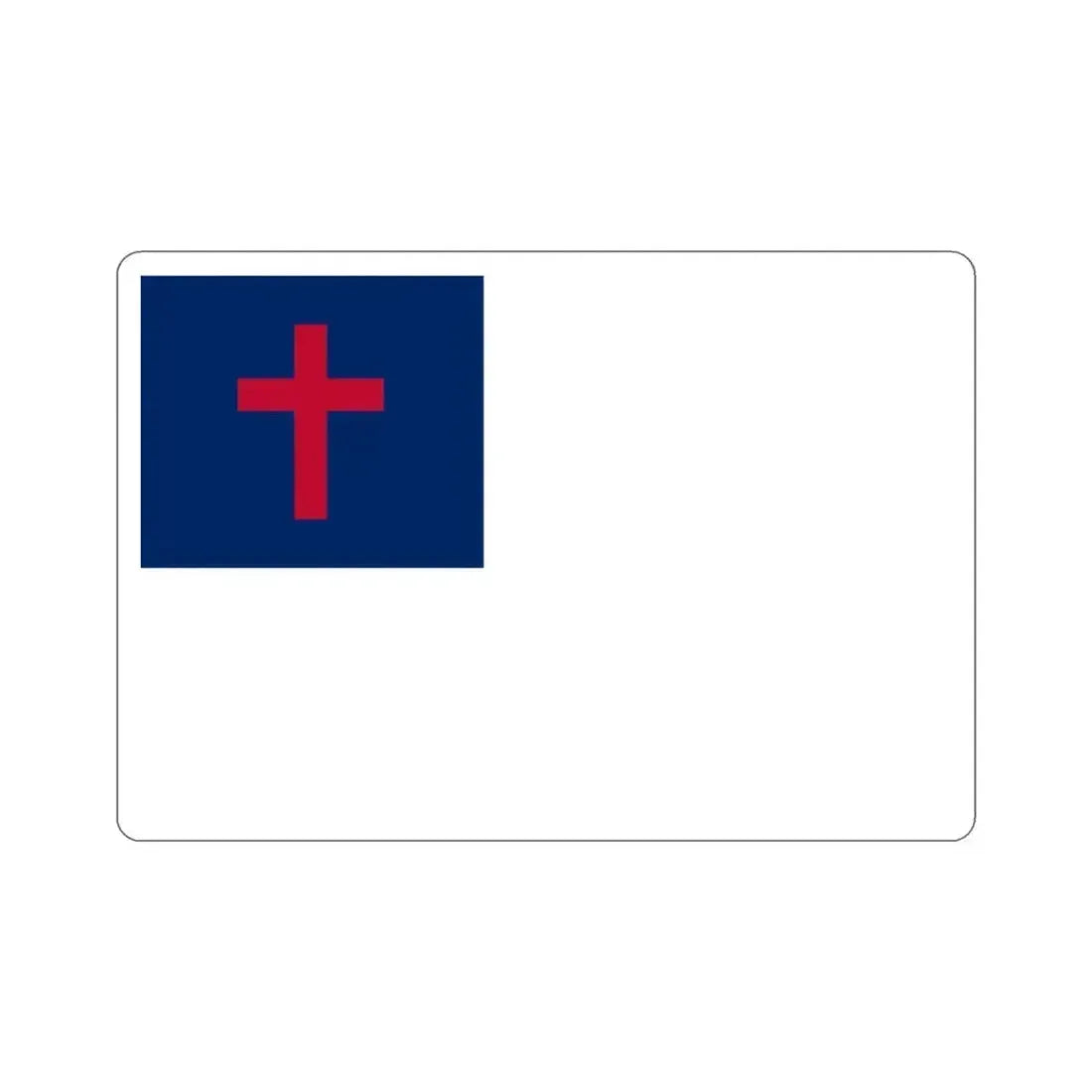 Christian Flag STICKER Vinyl Die-Cut Decal 4 Inch - The Sticker Space