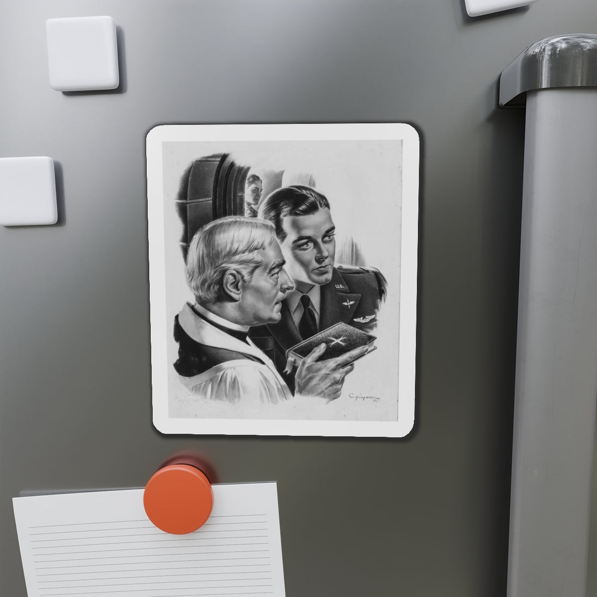 Christian Herald Magazine 1 (Christian Herald Publ., 1942) (Magazine Illustration) Refrigerator Magnet-The Sticker Space