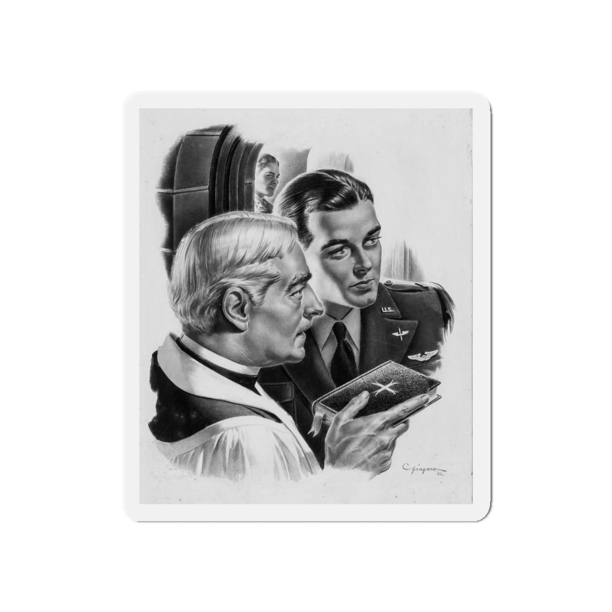 Christian Herald Magazine 1 (Christian Herald Publ., 1942) (Magazine Illustration) Refrigerator Magnet-3" x 3"-The Sticker Space