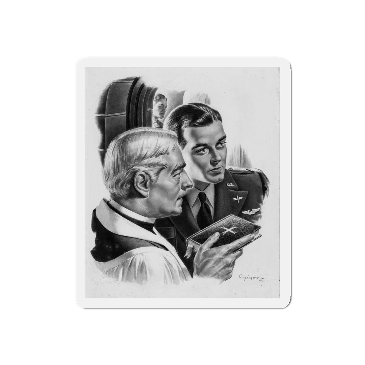 Christian Herald Magazine 1 (Christian Herald Publ., 1942) (Magazine Illustration) Refrigerator Magnet-4" x 4"-The Sticker Space