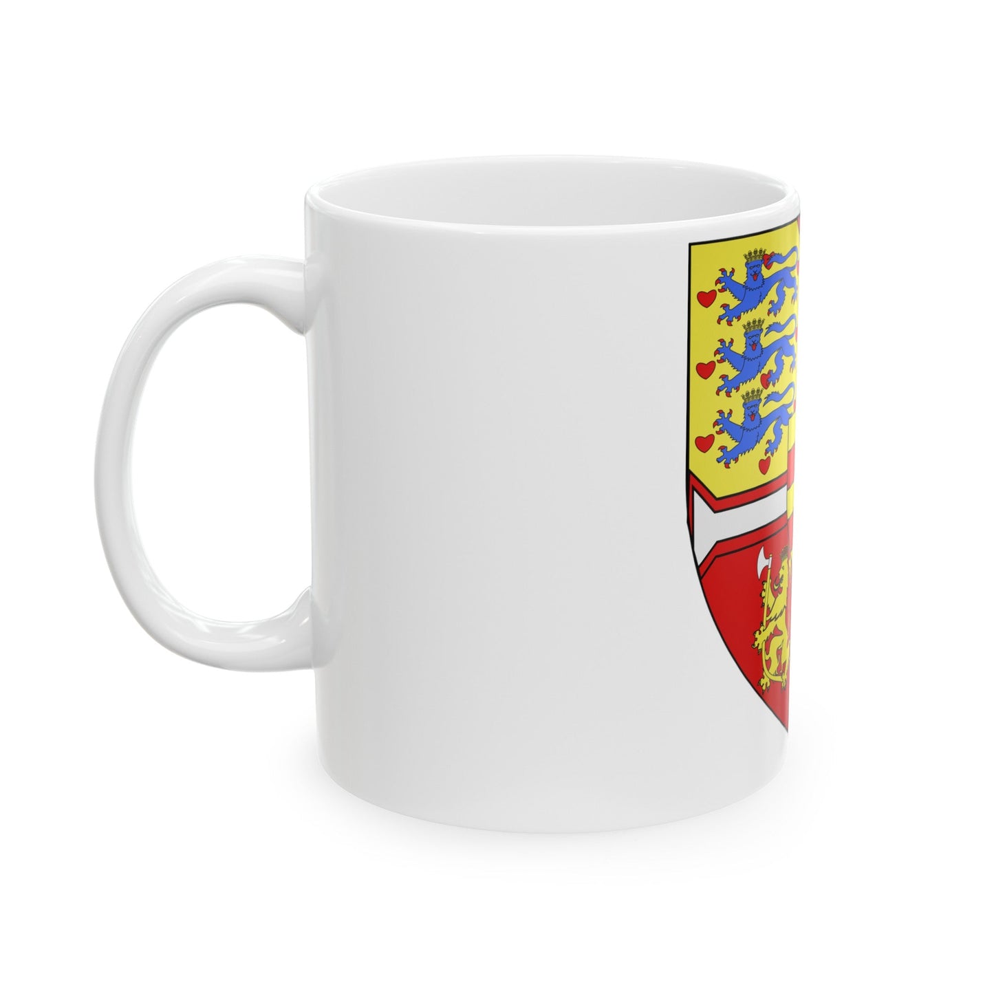 Christian I of Denmark Coat of Arms 1457-1460 - White Coffee Mug-The Sticker Space