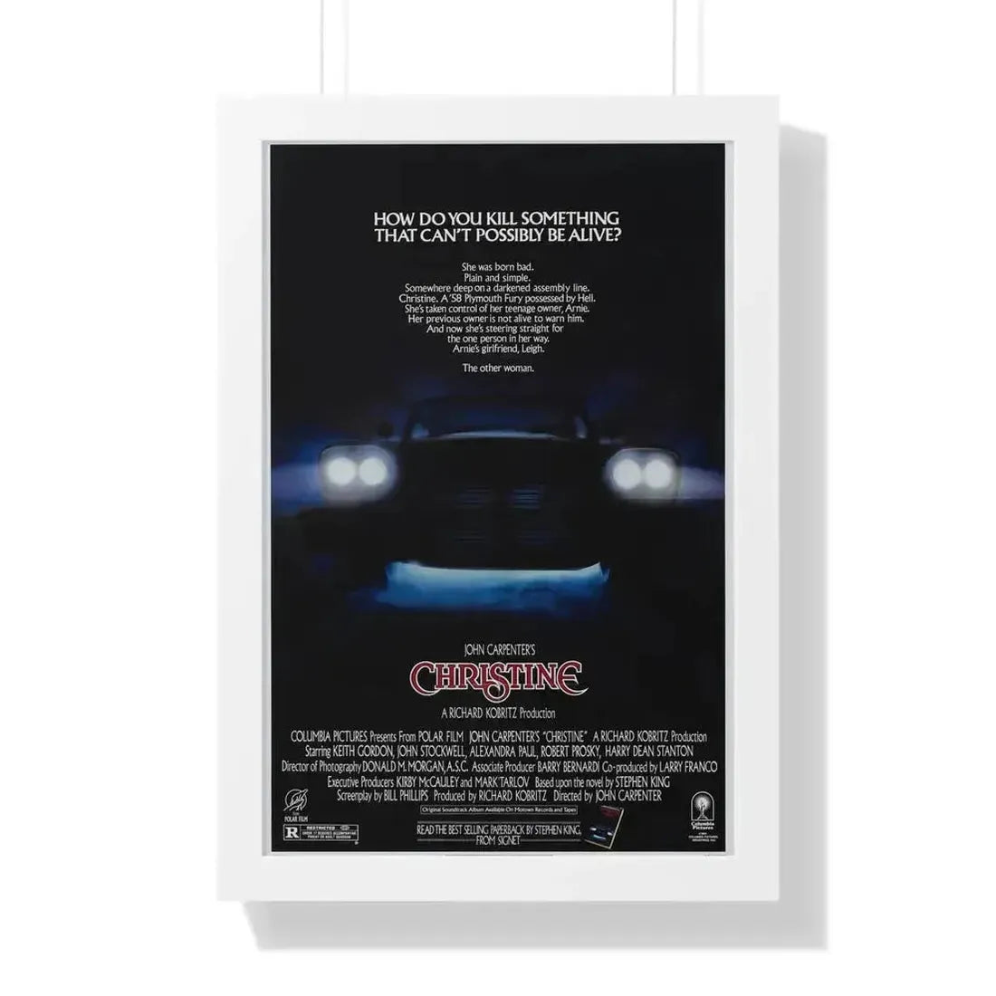 CHRISTINE 1983 - Framed Movie Poster 16″ x 24″ White - The Sticker Space