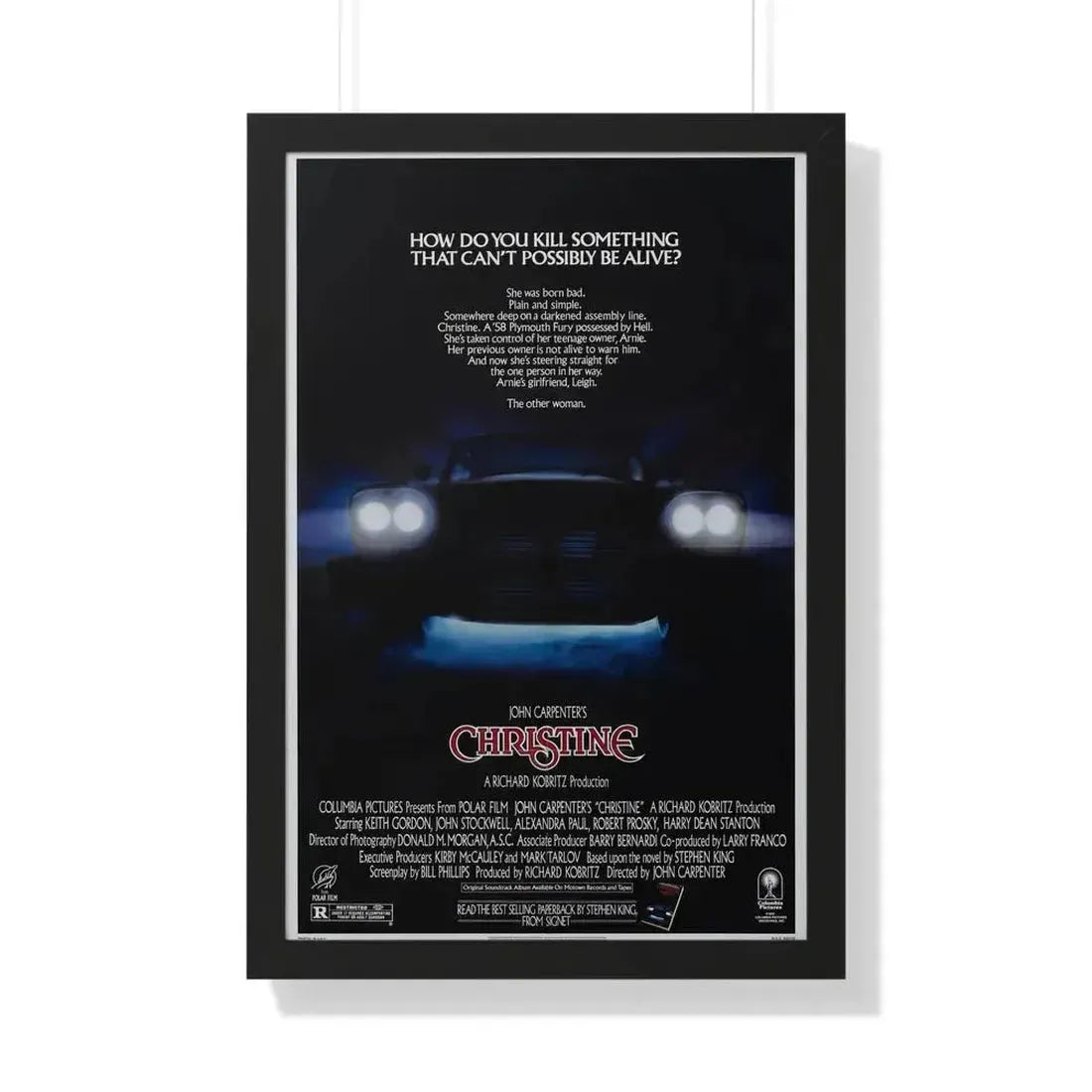 CHRISTINE 1983 - Framed Movie Poster 20" x 30" Black - The Sticker Space