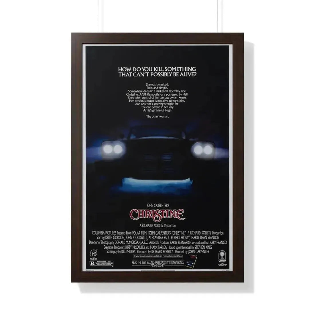 CHRISTINE 1983 - Framed Movie Poster 20" x 30" Walnut - The Sticker Space
