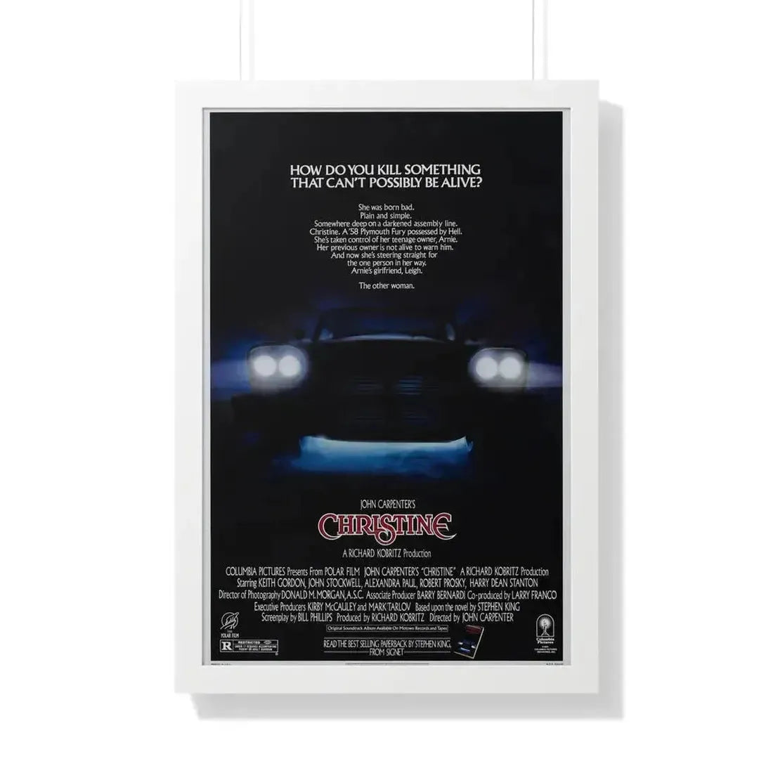 CHRISTINE 1983 - Framed Movie Poster 20" x 30" White - The Sticker Space