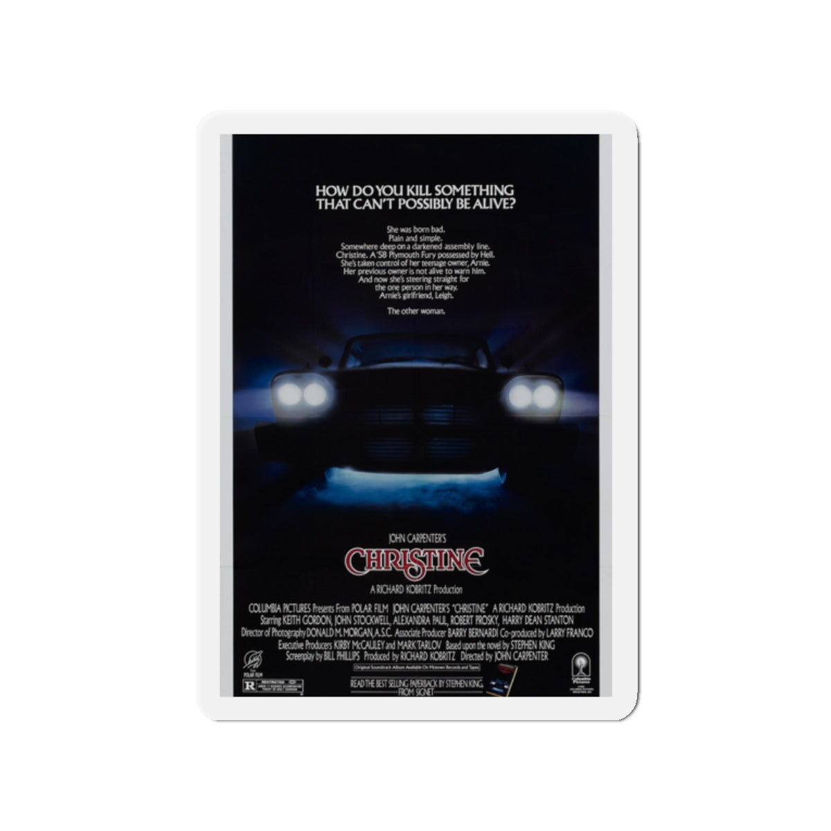 CHRISTINE 1983 Movie Poster - Die-Cut Magnet-2" x 2"-The Sticker Space