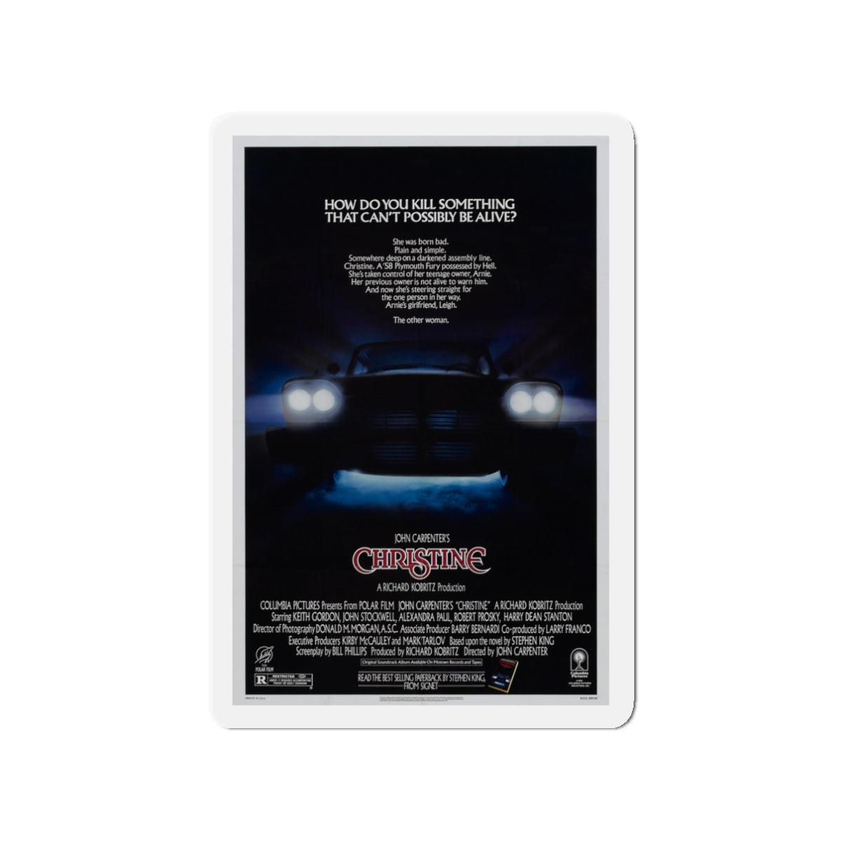 CHRISTINE 1983 Movie Poster - Die-Cut Magnet-3" x 3"-The Sticker Space