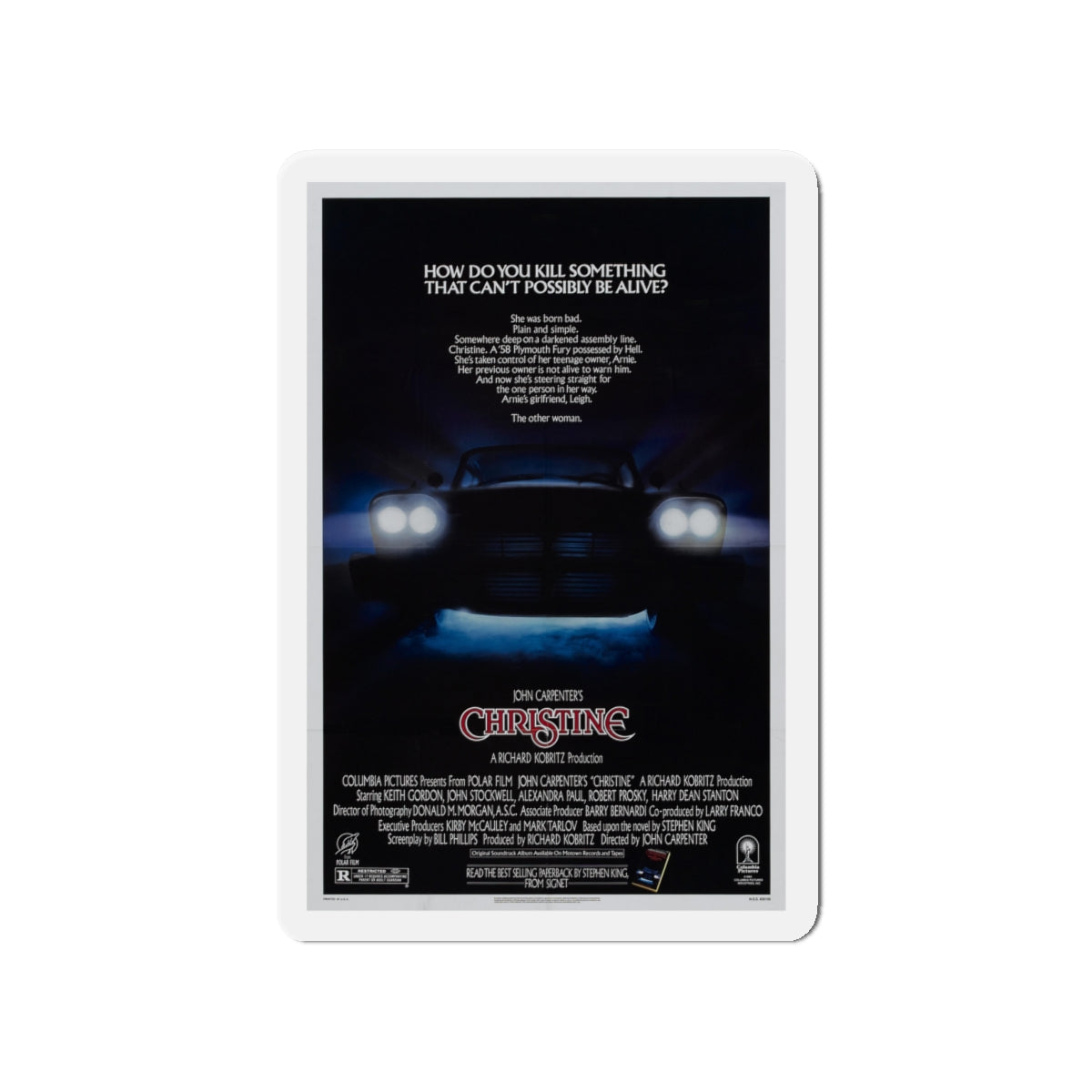 CHRISTINE 1983 Movie Poster - Die-Cut Magnet-4" x 4"-The Sticker Space