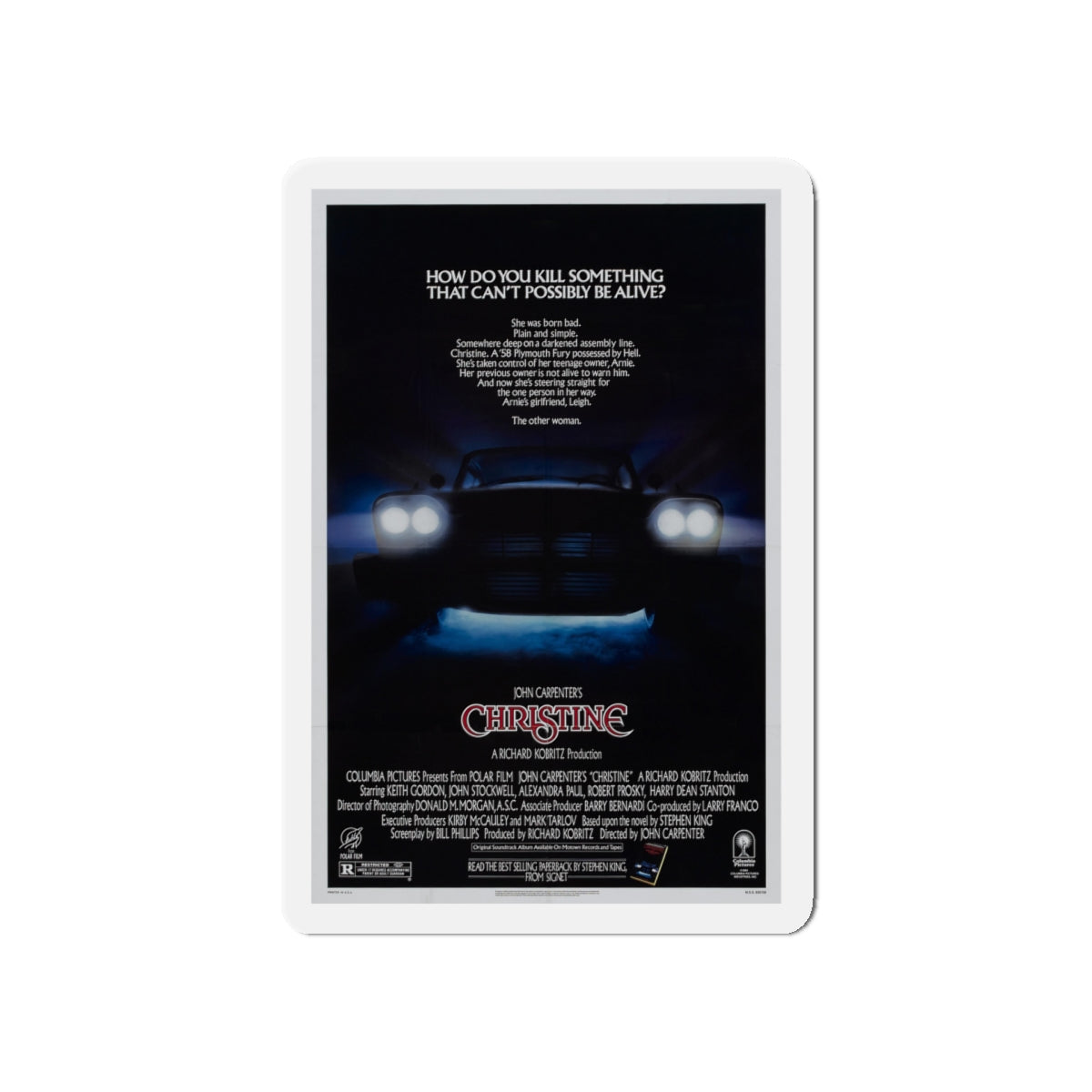 CHRISTINE 1983 Movie Poster - Die-Cut Magnet-5" x 5"-The Sticker Space