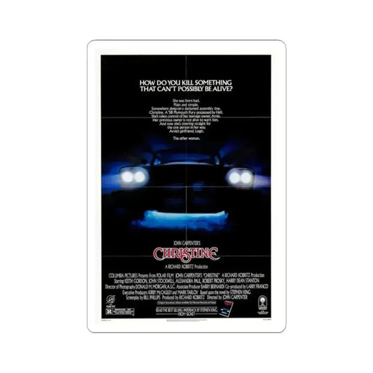 Christine 1983 Movie Poster - STICKER Vinyl Kiss-Cut Decal 2 Inch White - The Sticker Space