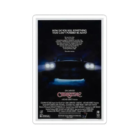 CHRISTINE 1983 Movie Poster - STICKER Vinyl Kiss-Cut Decal 2 Inch White - The Sticker Space