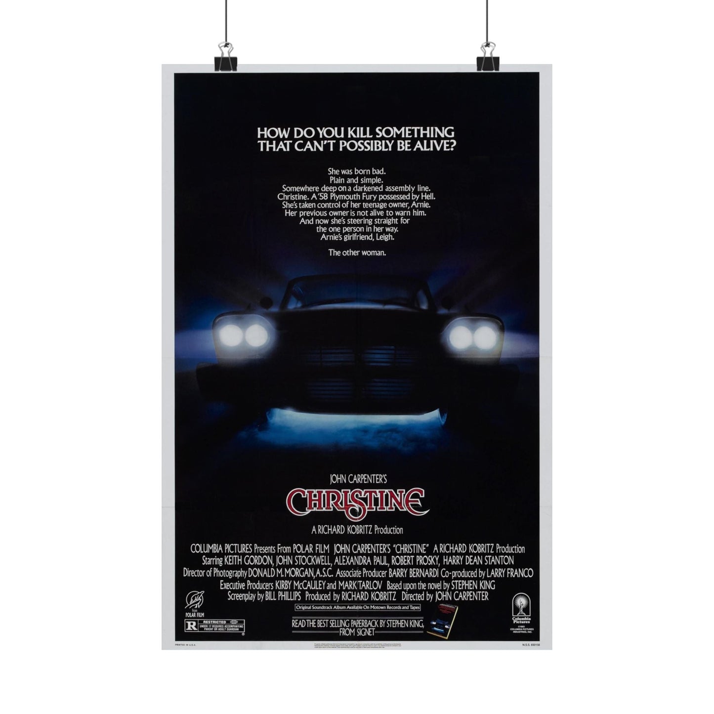 CHRISTINE 1983 - Paper Movie Poster-12″ x 18″-The Sticker Space