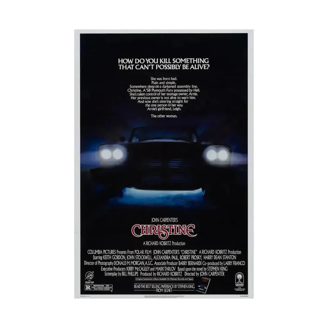 CHRISTINE 1983 - Paper Movie Poster - The Sticker Space