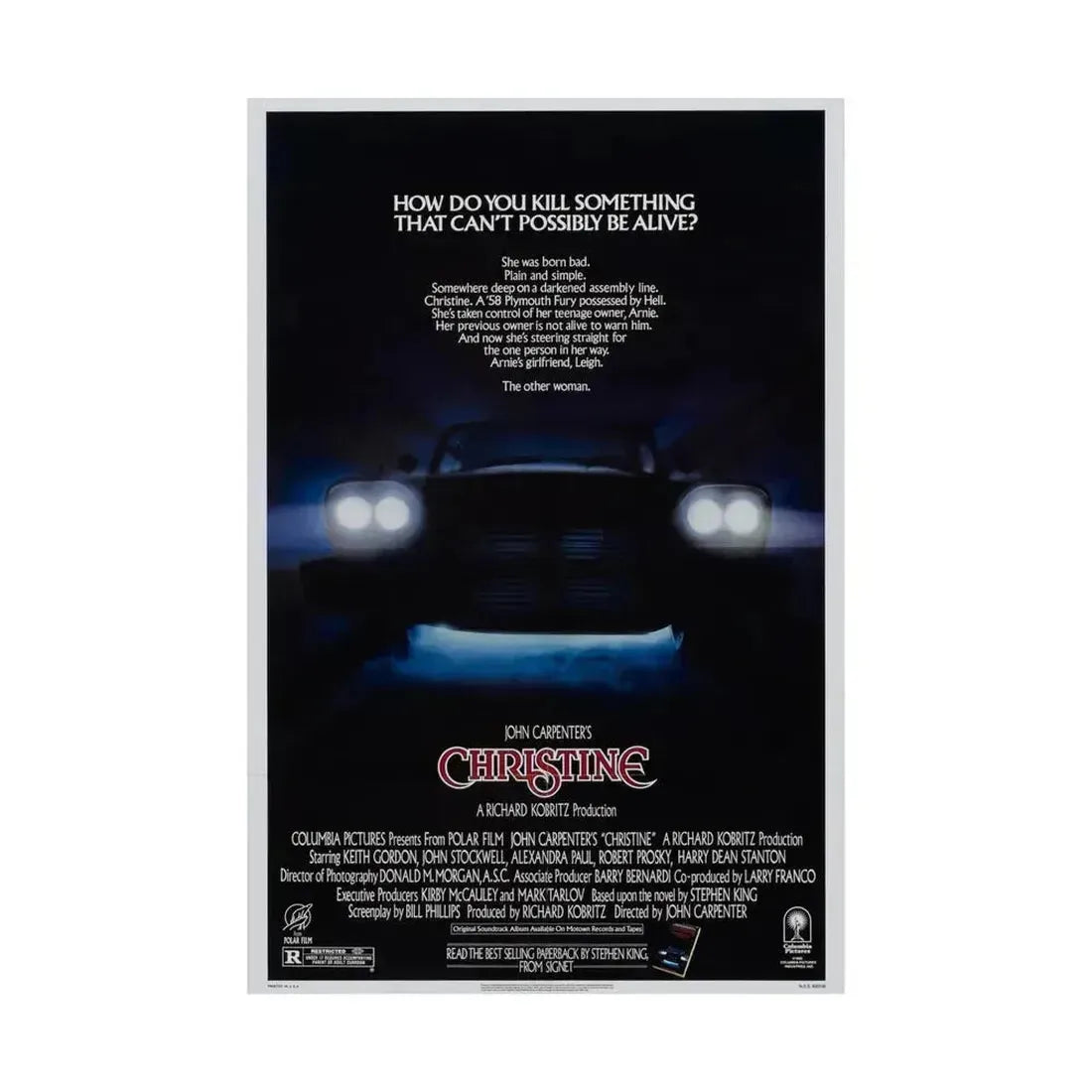 CHRISTINE 1983 - Paper Movie Poster - The Sticker Space