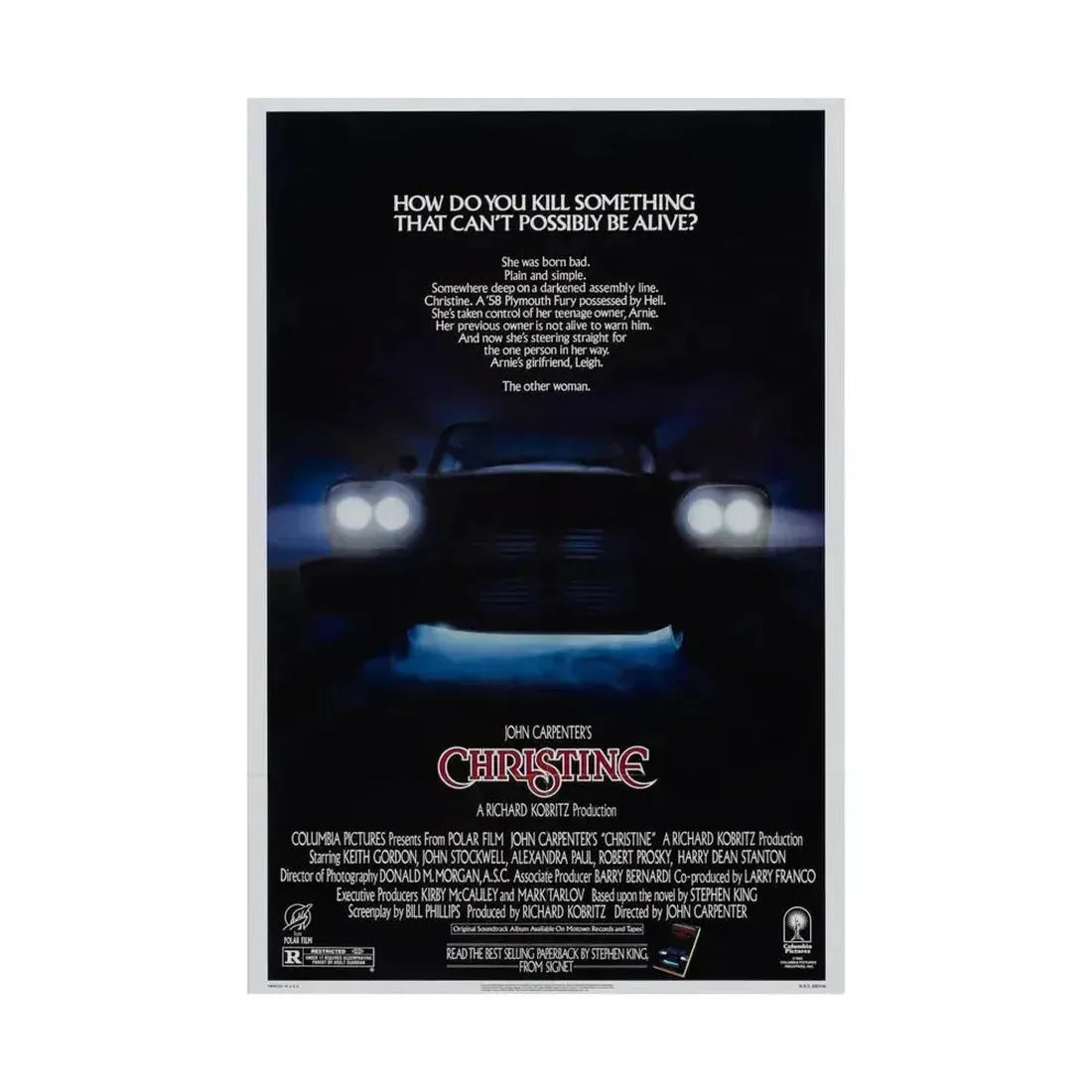 CHRISTINE 1983 - Paper Movie Poster - The Sticker Space