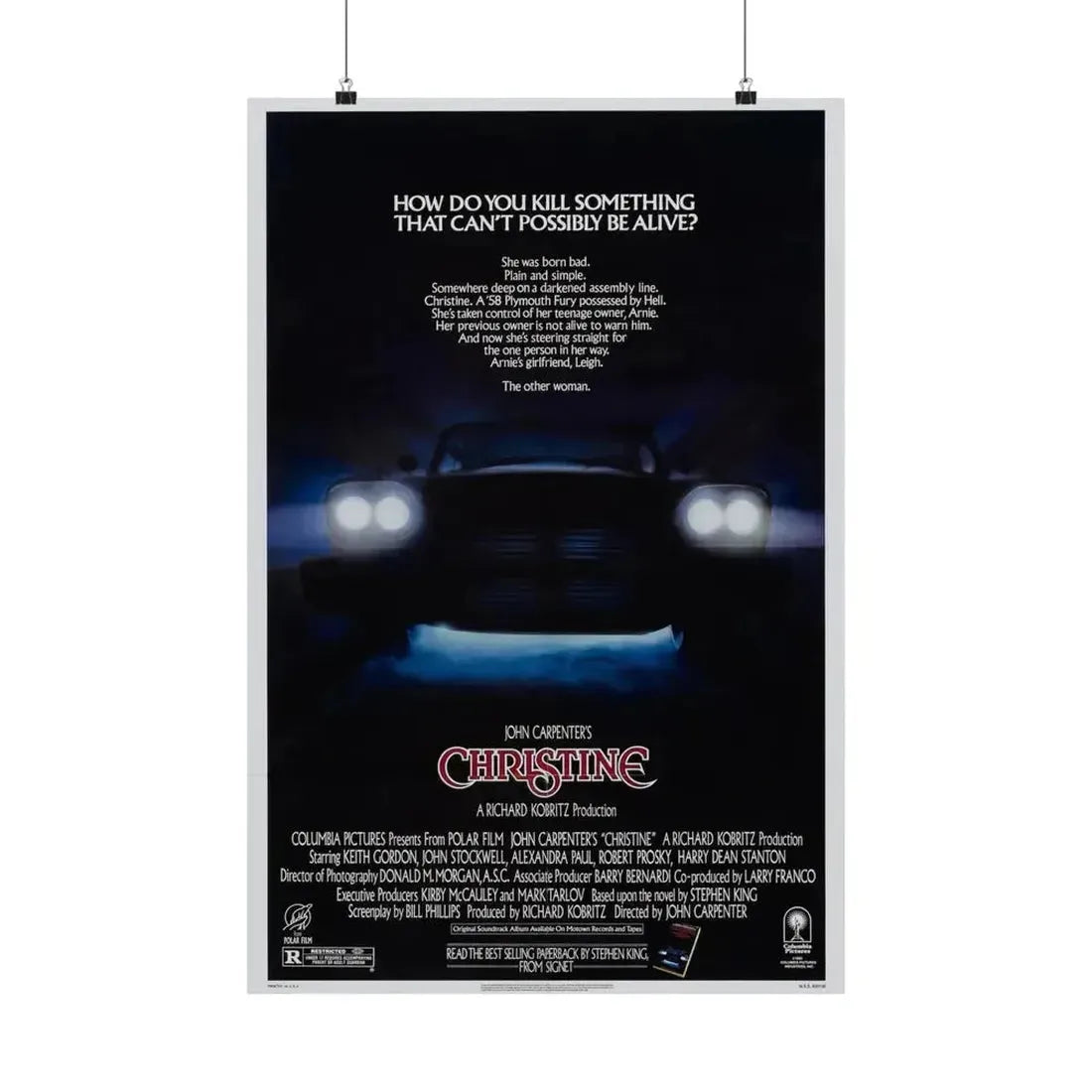 CHRISTINE 1983 - Paper Movie Poster - The Sticker Space