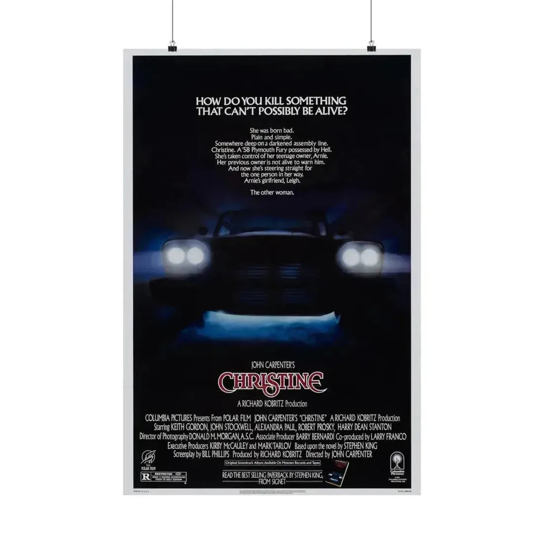 CHRISTINE 1983 - Paper Movie Poster - The Sticker Space