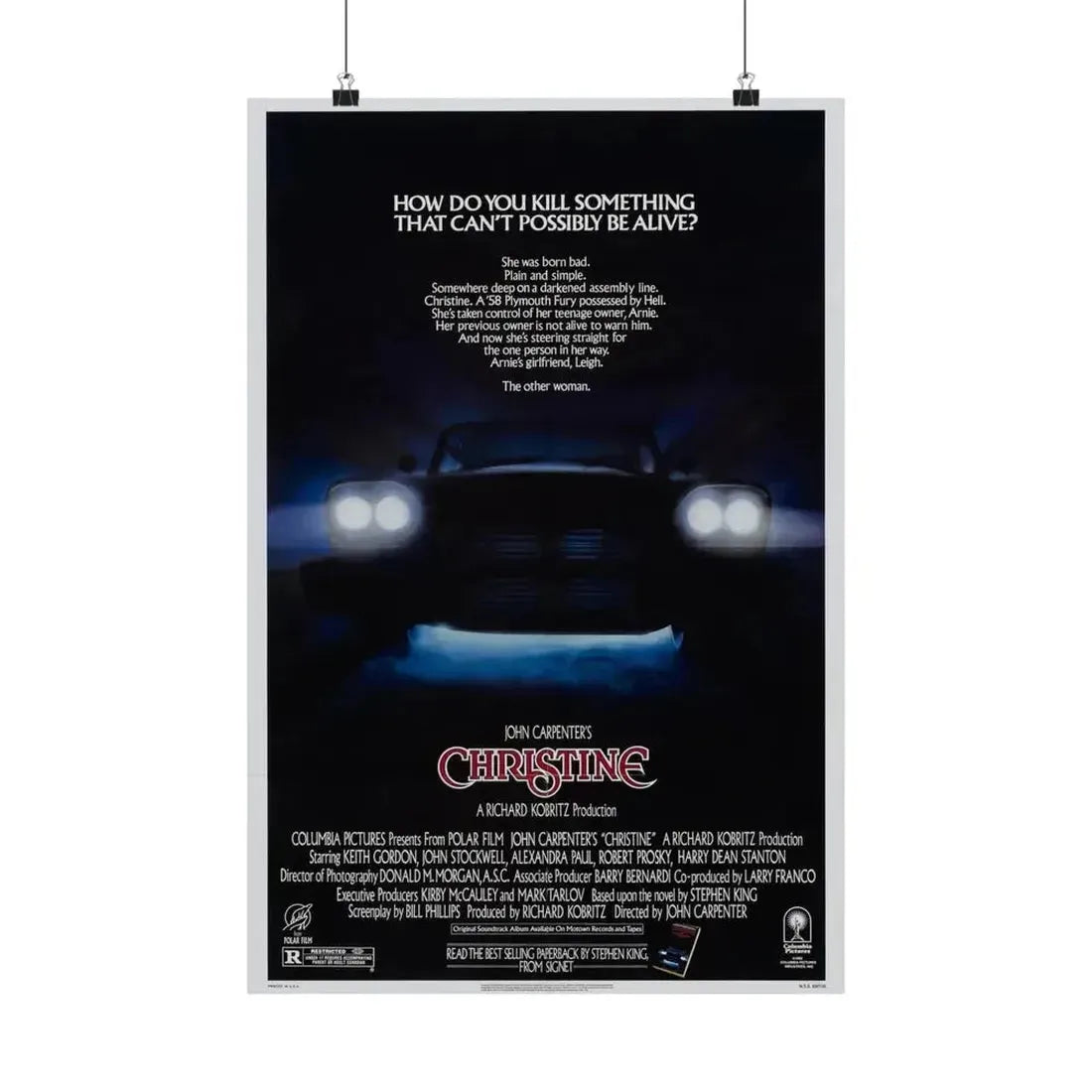 CHRISTINE 1983 - Paper Movie Poster - The Sticker Space