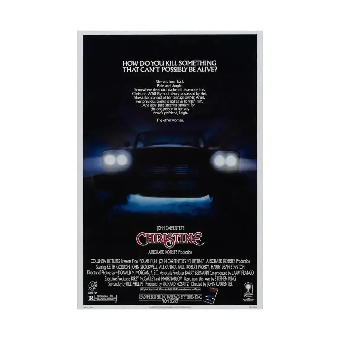 CHRISTINE 1983 - Paper Movie Poster - The Sticker Space