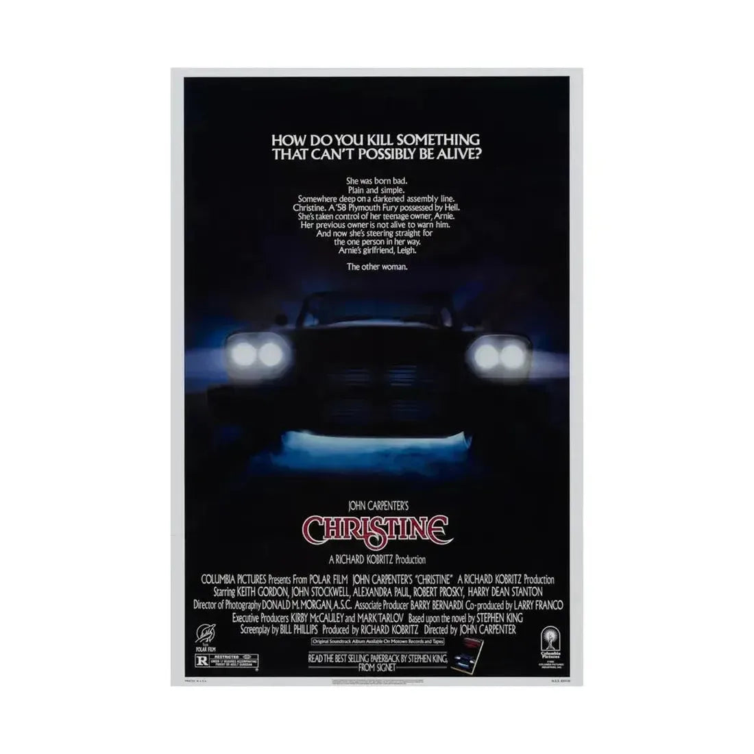 CHRISTINE 1983 - Paper Movie Poster - The Sticker Space