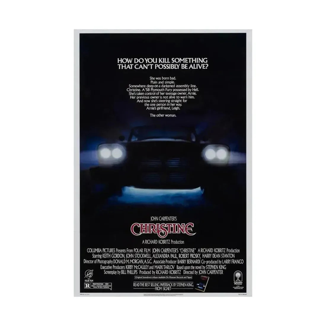 CHRISTINE 1983 - Paper Movie Poster - The Sticker Space