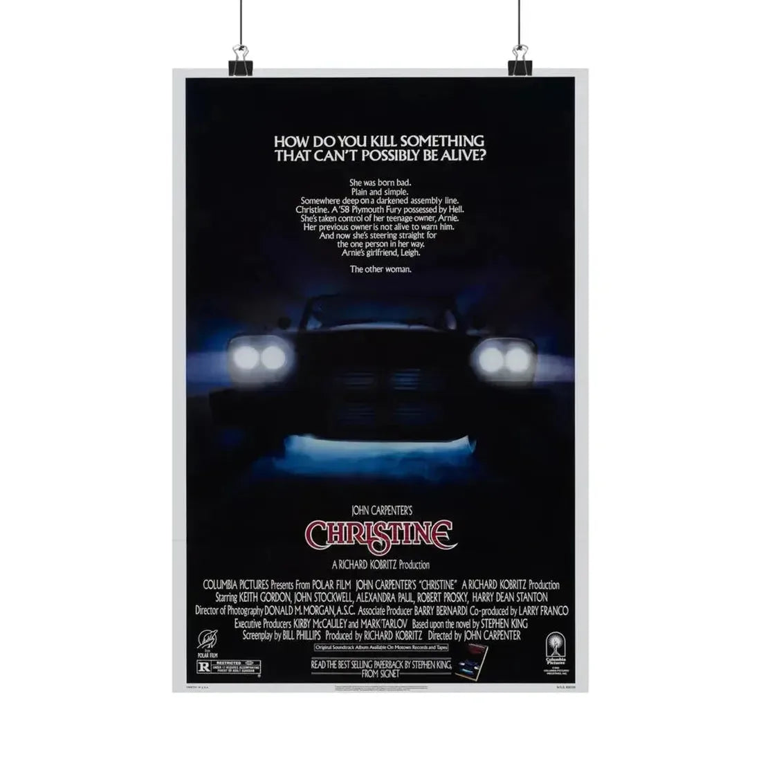 CHRISTINE 1983 - Paper Movie Poster - The Sticker Space