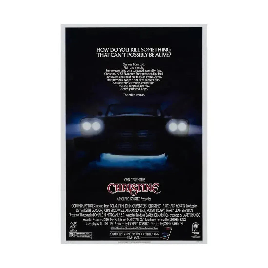 CHRISTINE 1983 - Paper Movie Poster - The Sticker Space