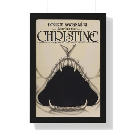 CHRISTINE (POLISH) 1983 - Framed Movie Poster 16″ x 24″ Black - The Sticker Space