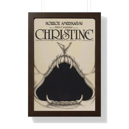 CHRISTINE (POLISH) 1983 - Framed Movie Poster 16″ x 24″ Walnut - The Sticker Space