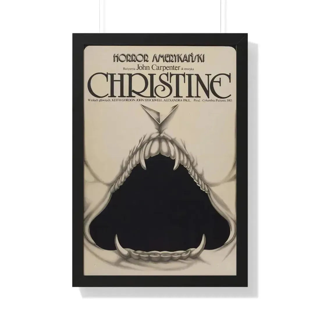 CHRISTINE (POLISH) 1983 - Framed Movie Poster 20" x 30" Black - The Sticker Space
