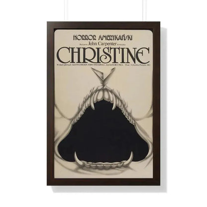 CHRISTINE (POLISH) 1983 - Framed Movie Poster 20" x 30" Walnut - The Sticker Space