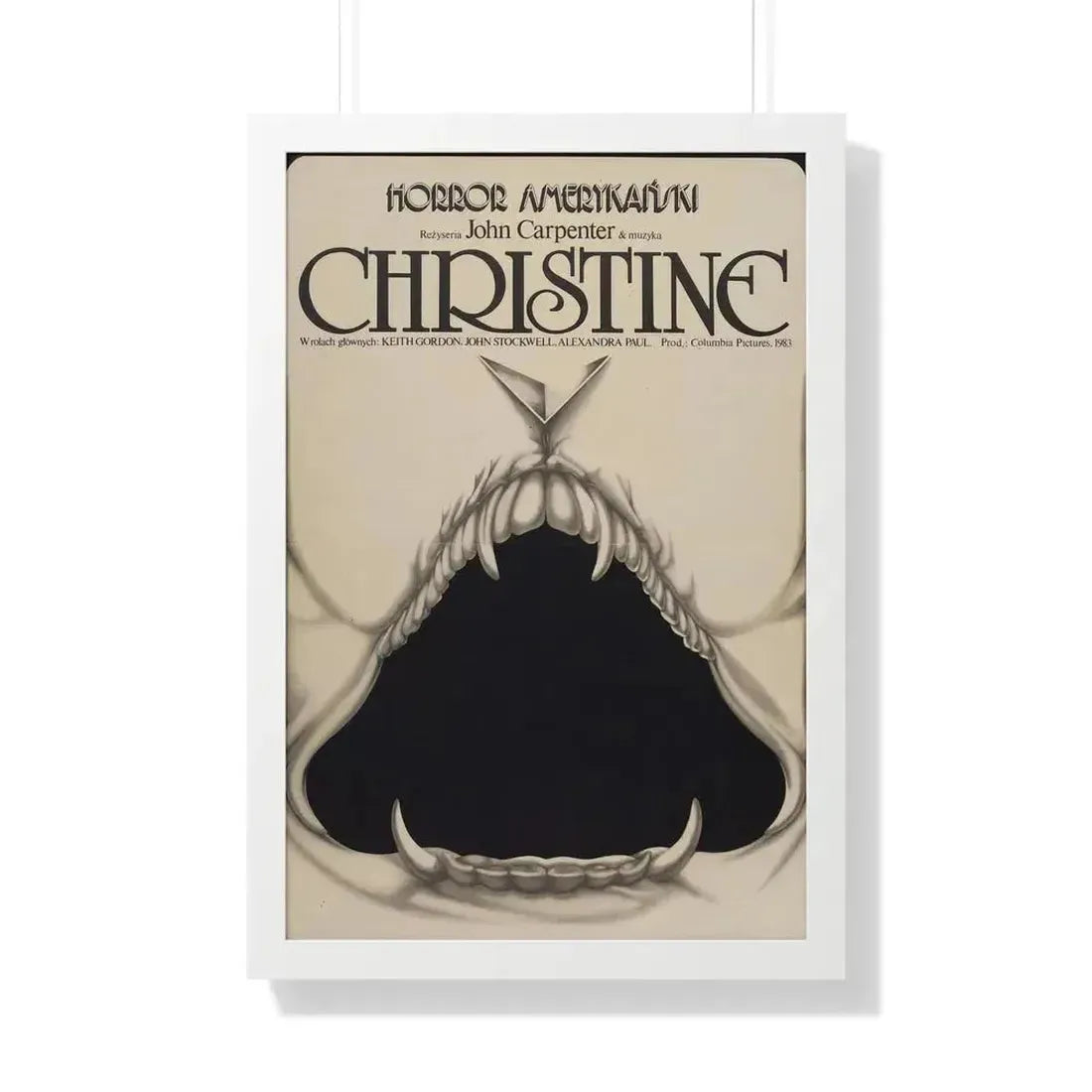CHRISTINE (POLISH) 1983 - Framed Movie Poster 20" x 30" White - The Sticker Space
