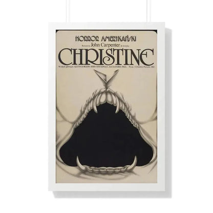 CHRISTINE (POLISH) 1983 - Framed Movie Poster 20" x 30" White - The Sticker Space