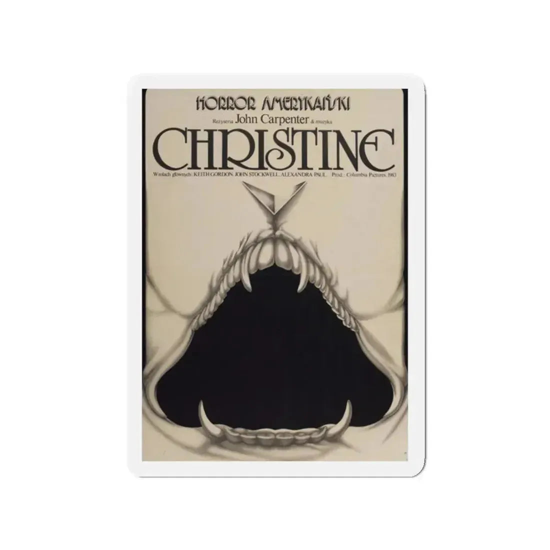 CHRISTINE (POLISH) 1983 Movie Poster - Refrigerator Magnet 2 Inch - The Sticker Space