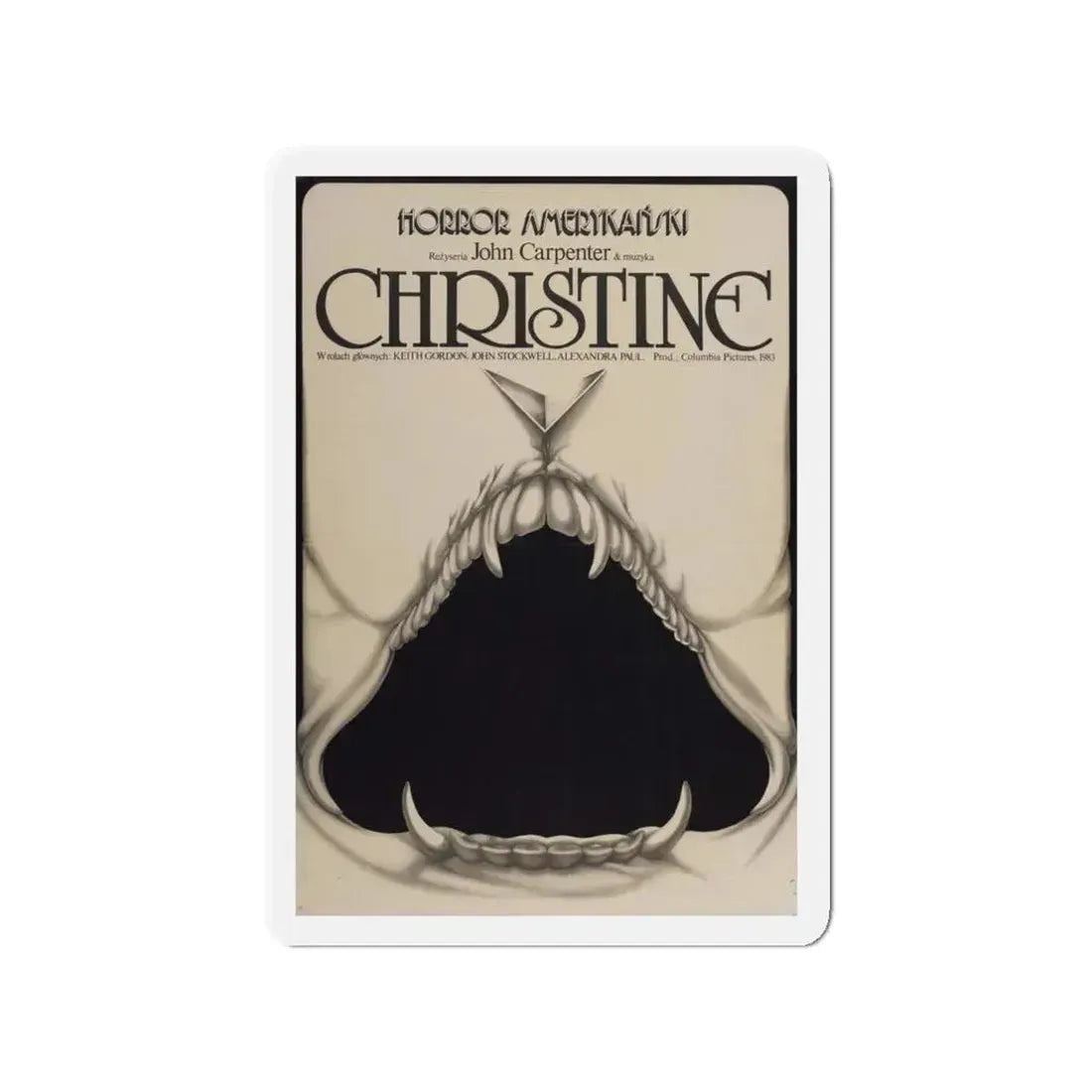 CHRISTINE (POLISH) 1983 Movie Poster - Refrigerator Magnet 3 Inch - The Sticker Space