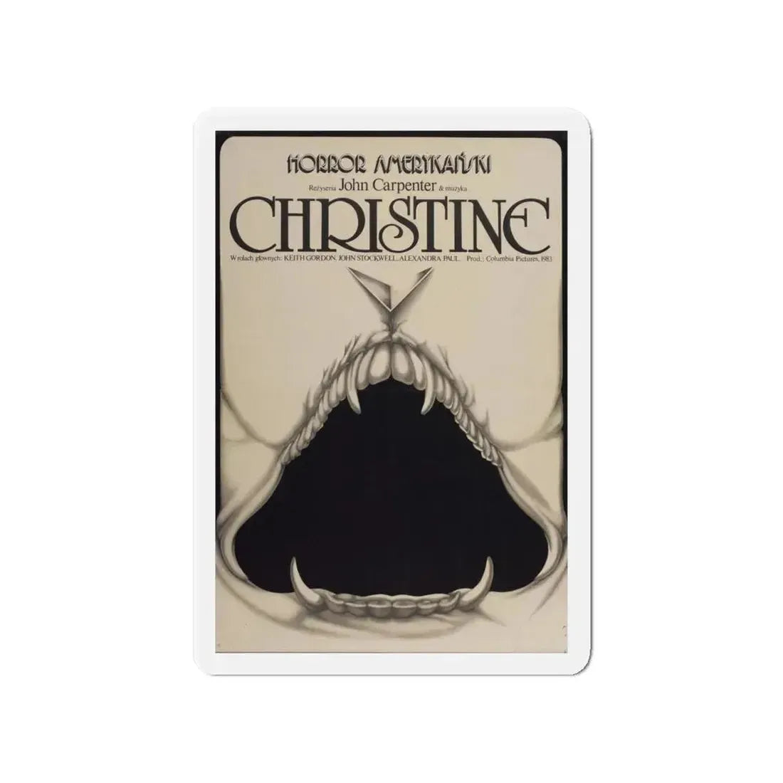 CHRISTINE (POLISH) 1983 Movie Poster - Refrigerator Magnet 4 Inch - The Sticker Space
