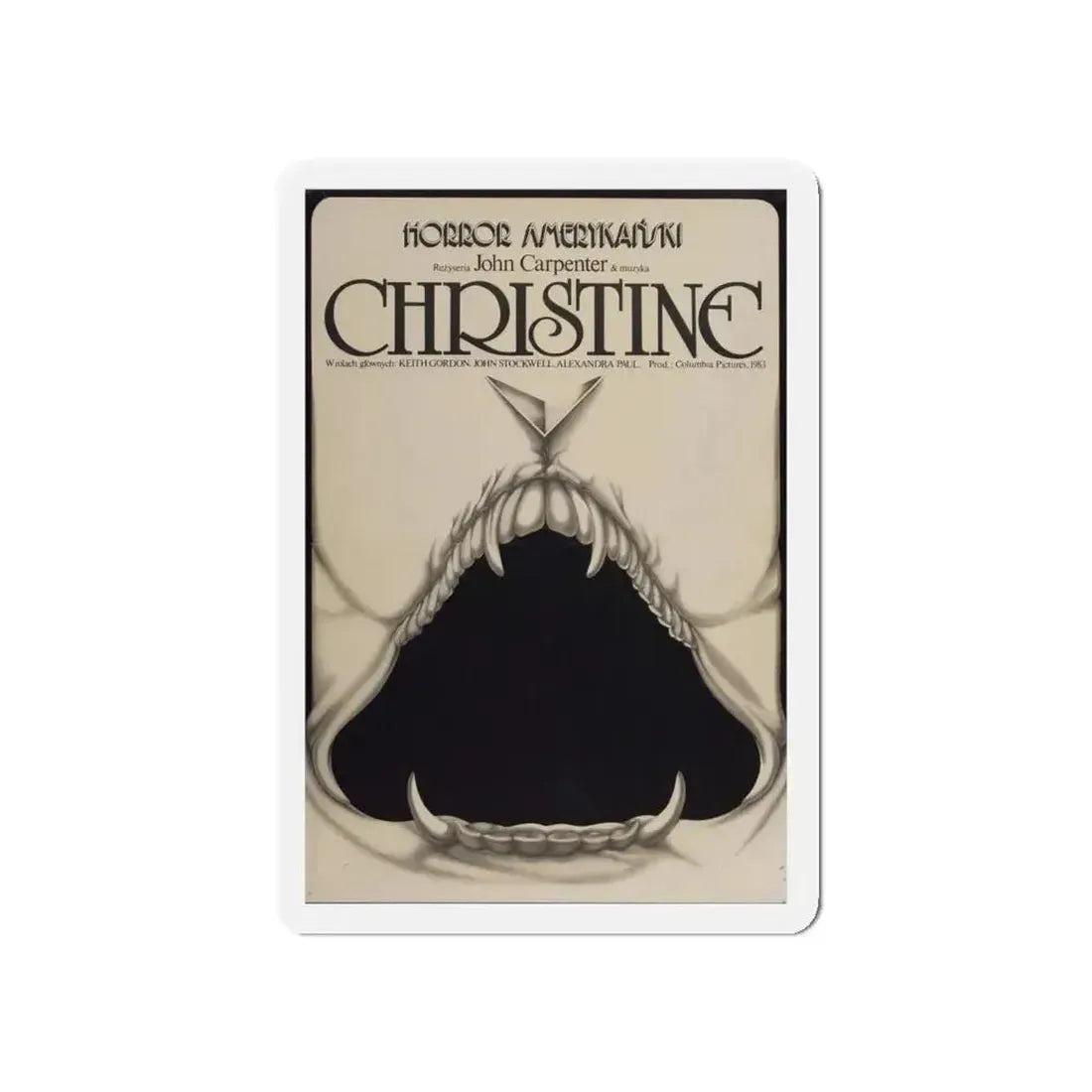 CHRISTINE (POLISH) 1983 Movie Poster - Refrigerator Magnet - The Sticker Space