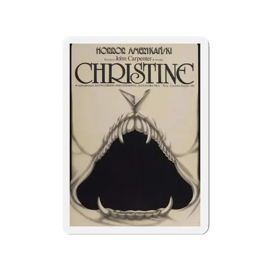 CHRISTINE (POLISH) 1983 Movie Poster - Refrigerator Magnet - The Sticker Space