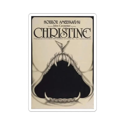 CHRISTINE (POLISH) 1983 Movie Poster - STICKER Vinyl Kiss-Cut Decal 2 Inch White - The Sticker Space