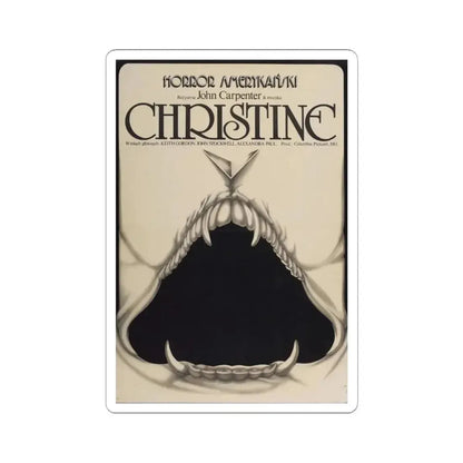 CHRISTINE (POLISH) 1983 Movie Poster - STICKER Vinyl Kiss-Cut Decal 3 Inch White - The Sticker Space