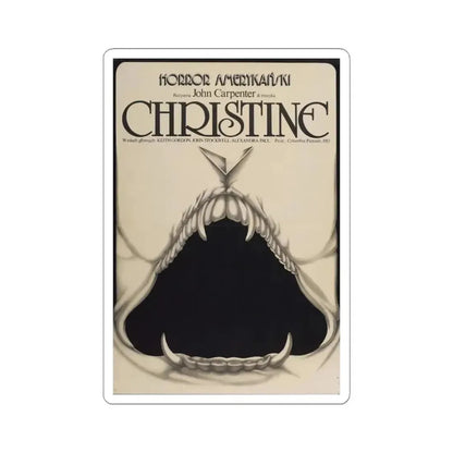 CHRISTINE (POLISH) 1983 Movie Poster - STICKER Vinyl Kiss-Cut Decal 4 Inch White - The Sticker Space