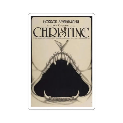 CHRISTINE (POLISH) 1983 Movie Poster - STICKER Vinyl Kiss-Cut Decal 6 Inch White - The Sticker Space