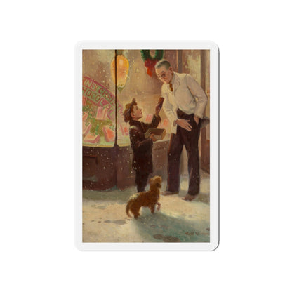 Christmas Chocolates (Magazine Illustration) Refrigerator Magnet-4" x 4"-The Sticker Space