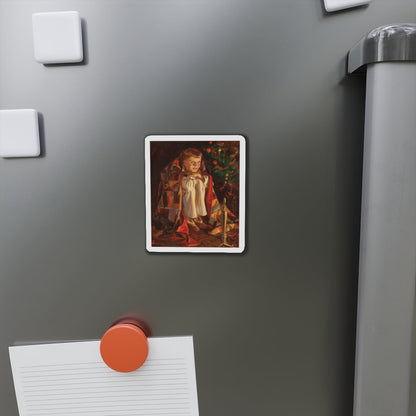 Christmas Morning (Magazine Illustration) Refrigerator Magnet-The Sticker Space